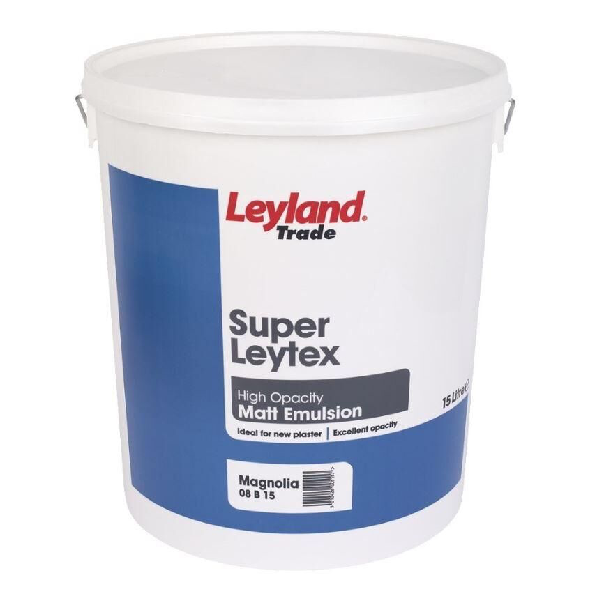 Leyland Super Leytex high quality Matt Emulsion 15L Magnolia Leyland Super Leytex high quality Matt Emulsion 15L Magnolia